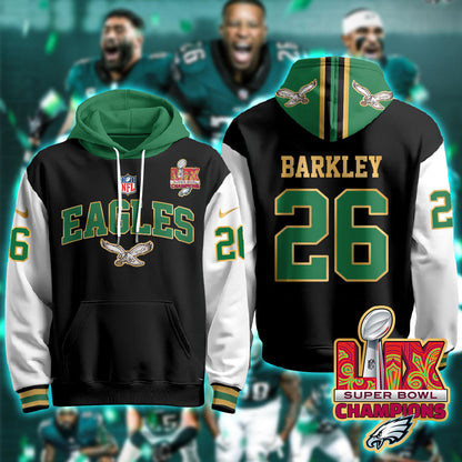 PHI Super Bowl LIX Champions Gold Hoodie N2R - All Stitched