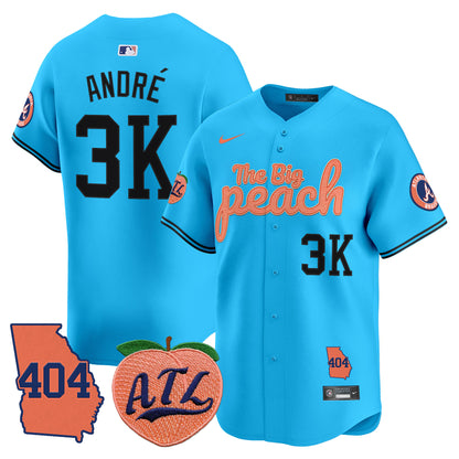 Men's Atlanta Braves 404 & The Big Peach Vapor Premier Limited Jersey - All Stitched