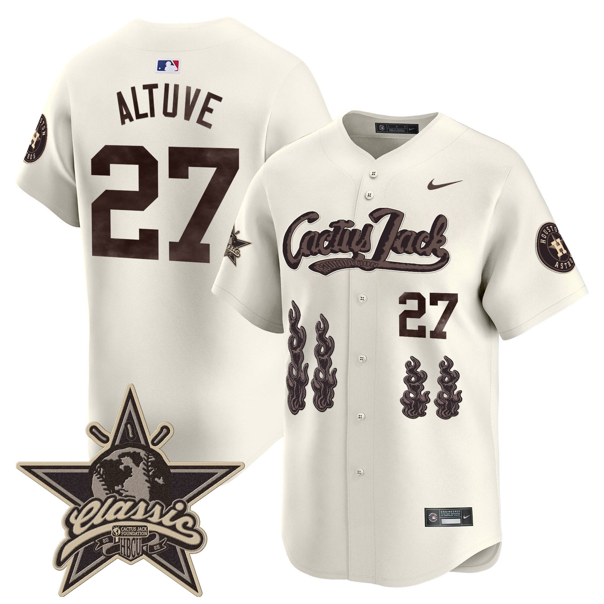 Houston Astros Cactus Jack 2025 Vapor Premier Limited Jersey - All Stitched