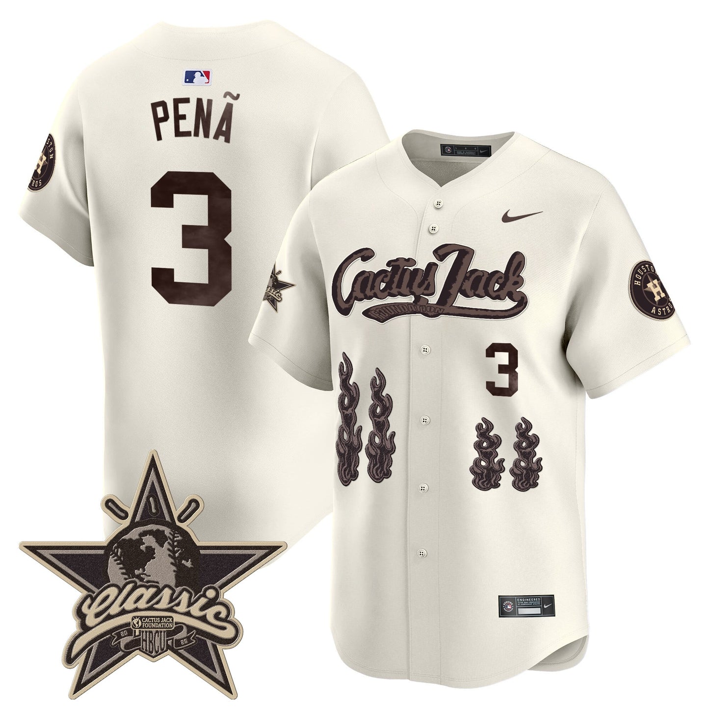 Houston Astros Cactus Jack 2025 Vapor Premier Limited Jersey - All Stitched