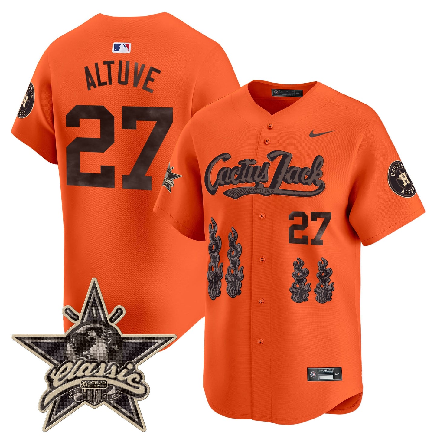 Houston Astros Cactus Jack 2025 Vapor Premier Limited Jersey - All Stitched