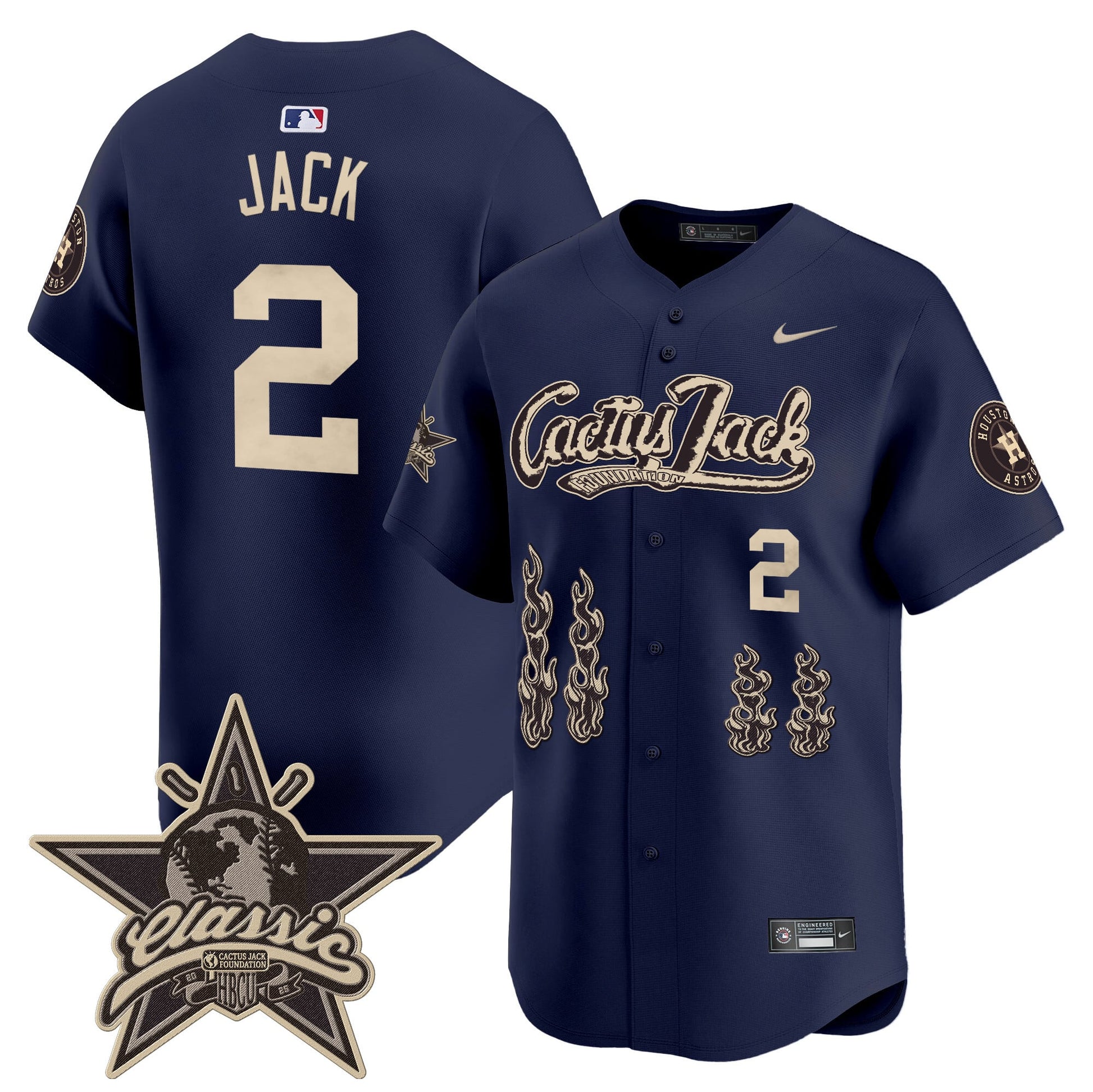 Houston Astros Cactus Jack 2025 Vapor Premier Limited Jersey - All Stitched