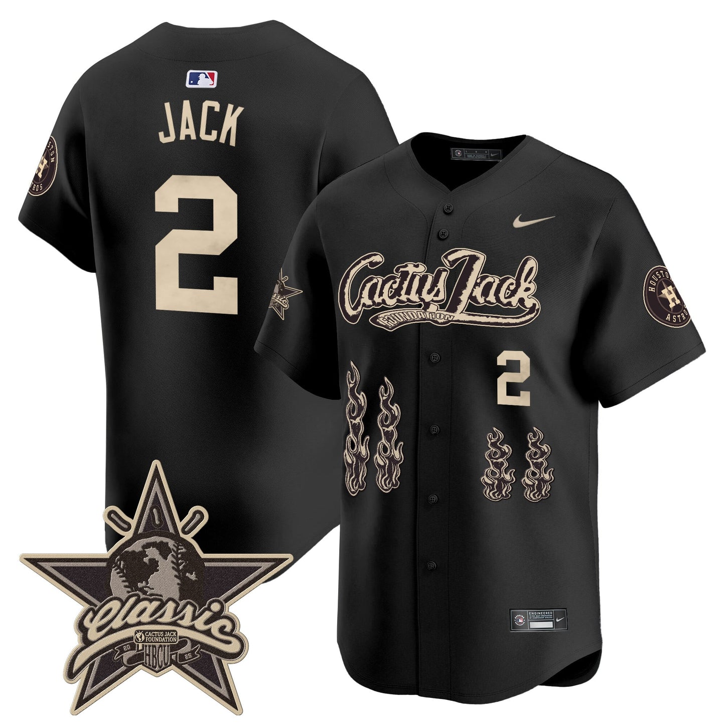 Houston Astros Cactus Jack 2025 Vapor Premier Limited Jersey - All Stitched