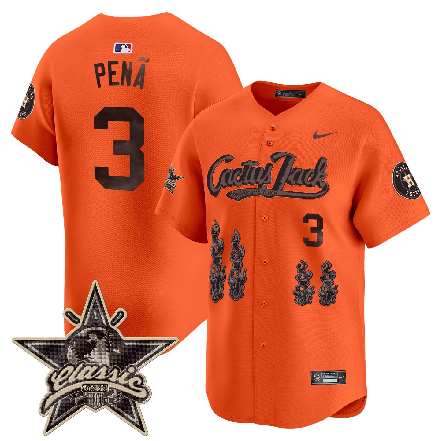 Houston Astros Cactus Jack 2025 Vapor Premier Limited Jersey - All Stitched