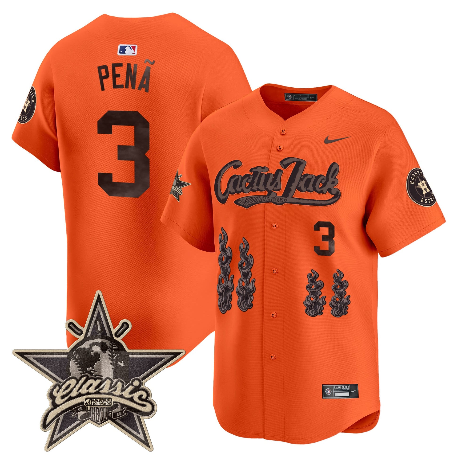 Houston Astros Cactus Jack 2025 Vapor Premier Limited Jersey - All Stitched