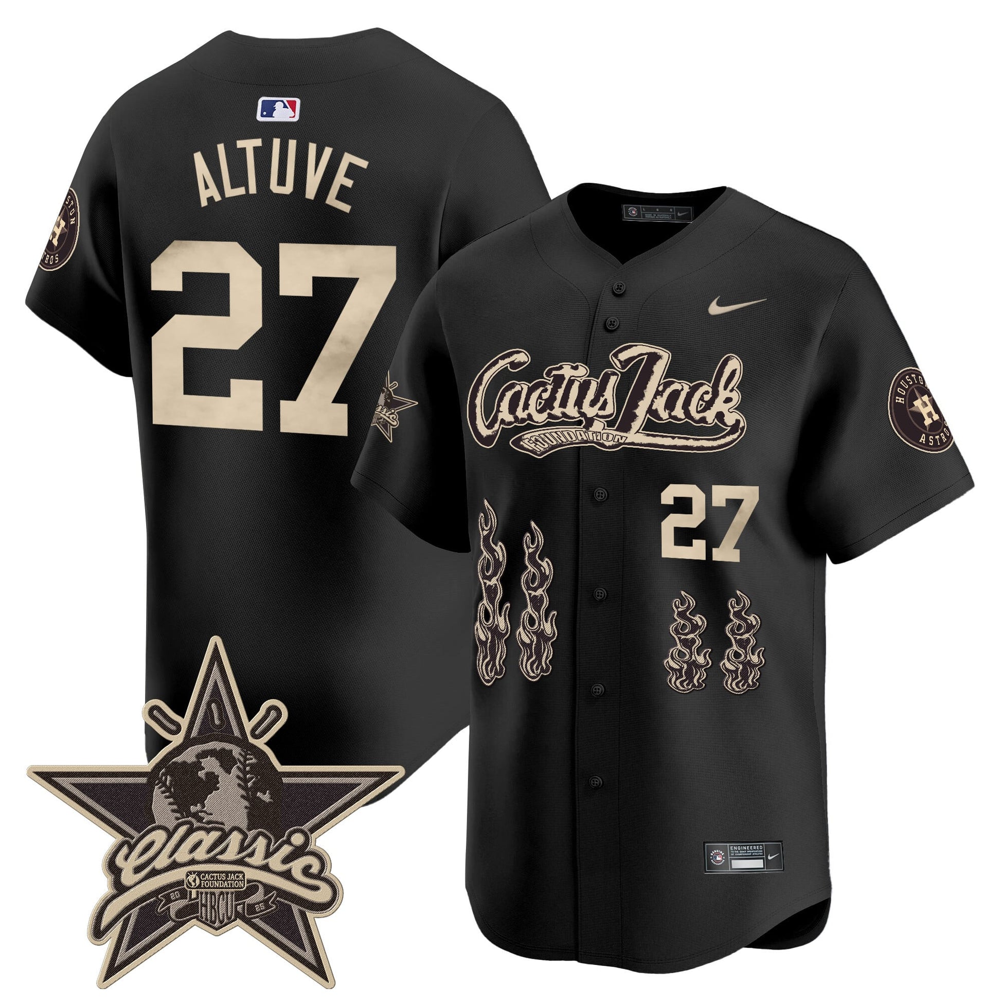 Houston Astros Cactus Jack 2025 Vapor Premier Limited Jersey - All Stitched