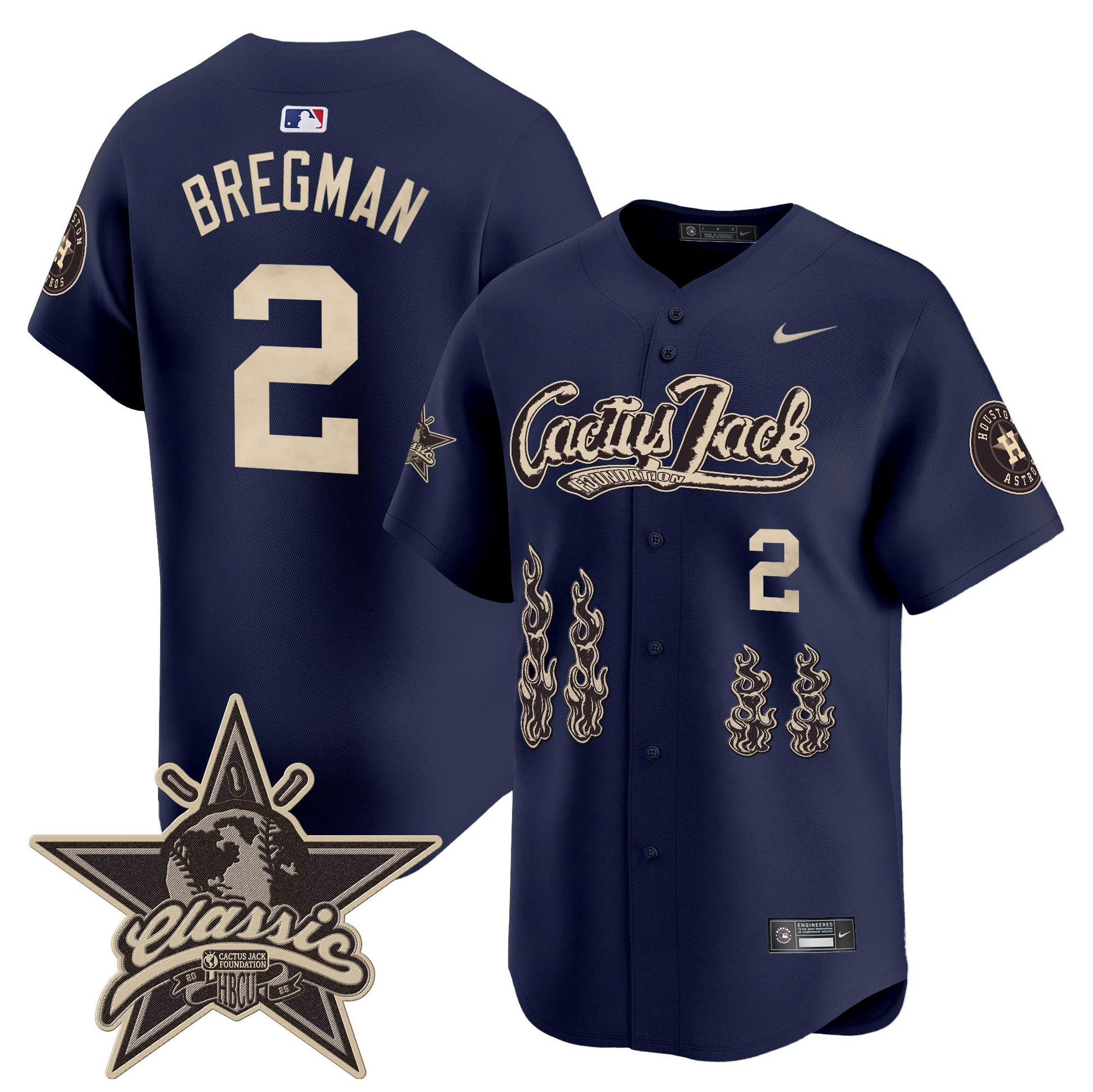 Houston Astros Cactus Jack 2025 Vapor Premier Limited Jersey - All Stitched