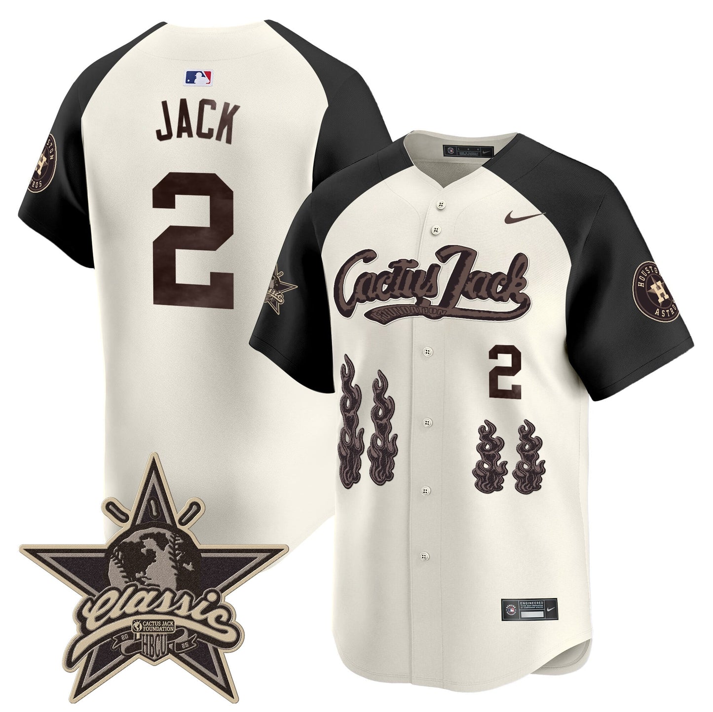 Houston Astros Cactus Jack 2025 Vapor Premier Limited Jersey - All Stitched