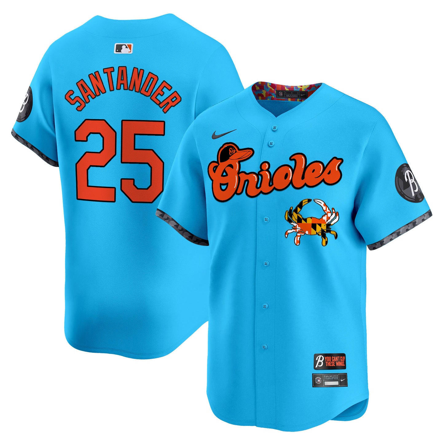 Baltimore Orioles Maryland Blue Crab Vapor Premier Limited Jersey - All Stitched