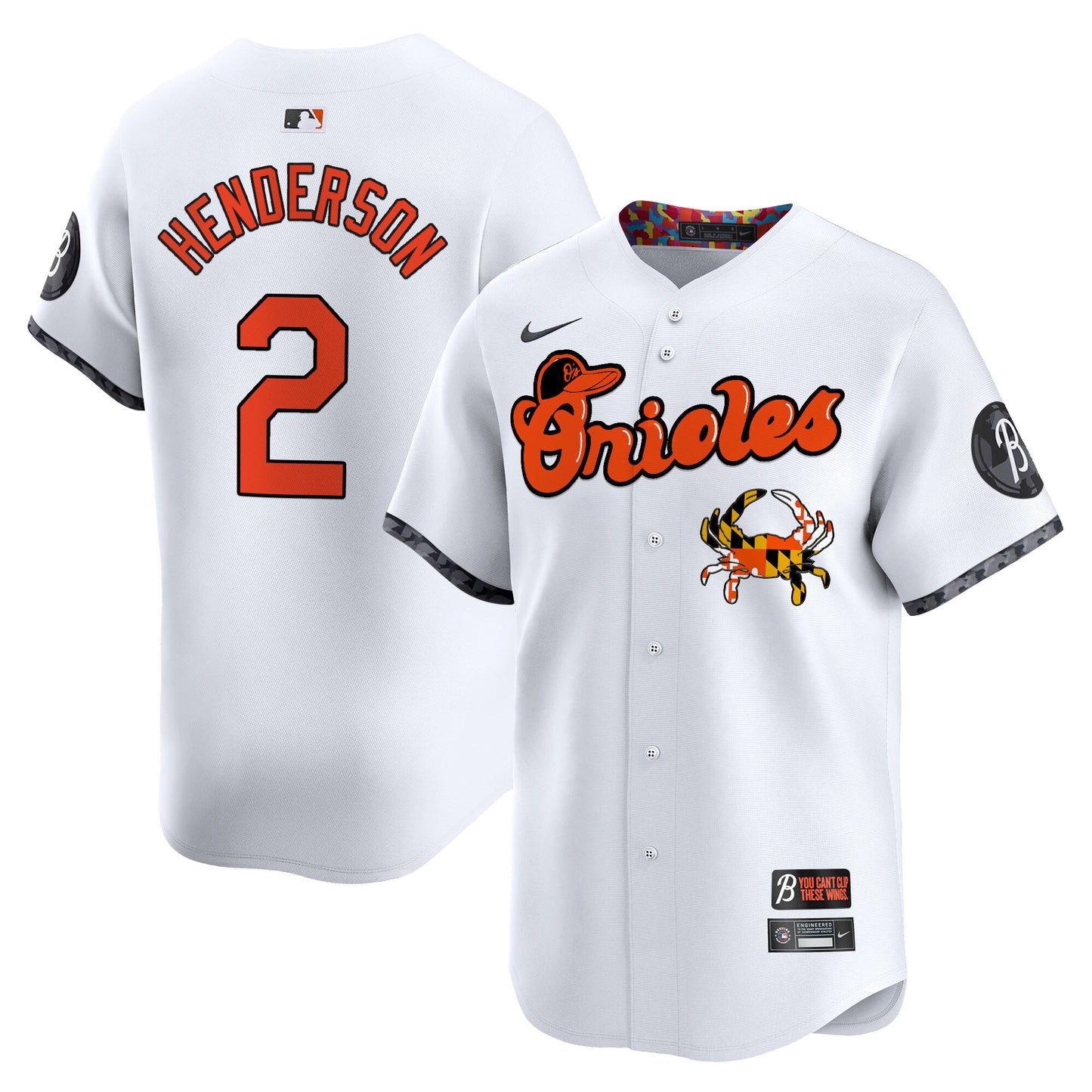 Baltimore Orioles Maryland Blue Crab Vapor Premier Limited Jersey - All Stitched