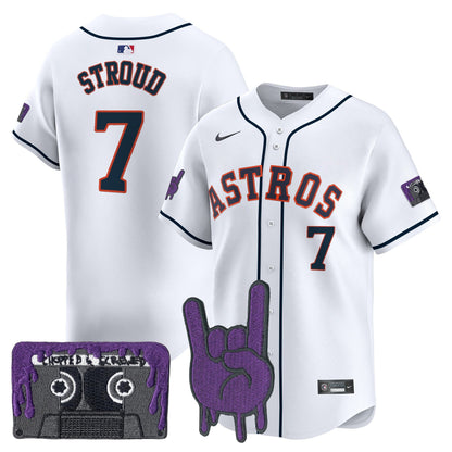 Houston Astros DJ Screw Patch Vapor Premier Limited Jersey - All Stitched