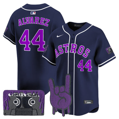 Houston Astros DJ Screw Patch Vapor Premier Limited Jersey - All Stitched
