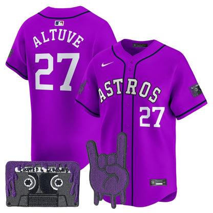 Houston Astros DJ Screw Patch Vapor Premier Limited Jersey - All Stitched