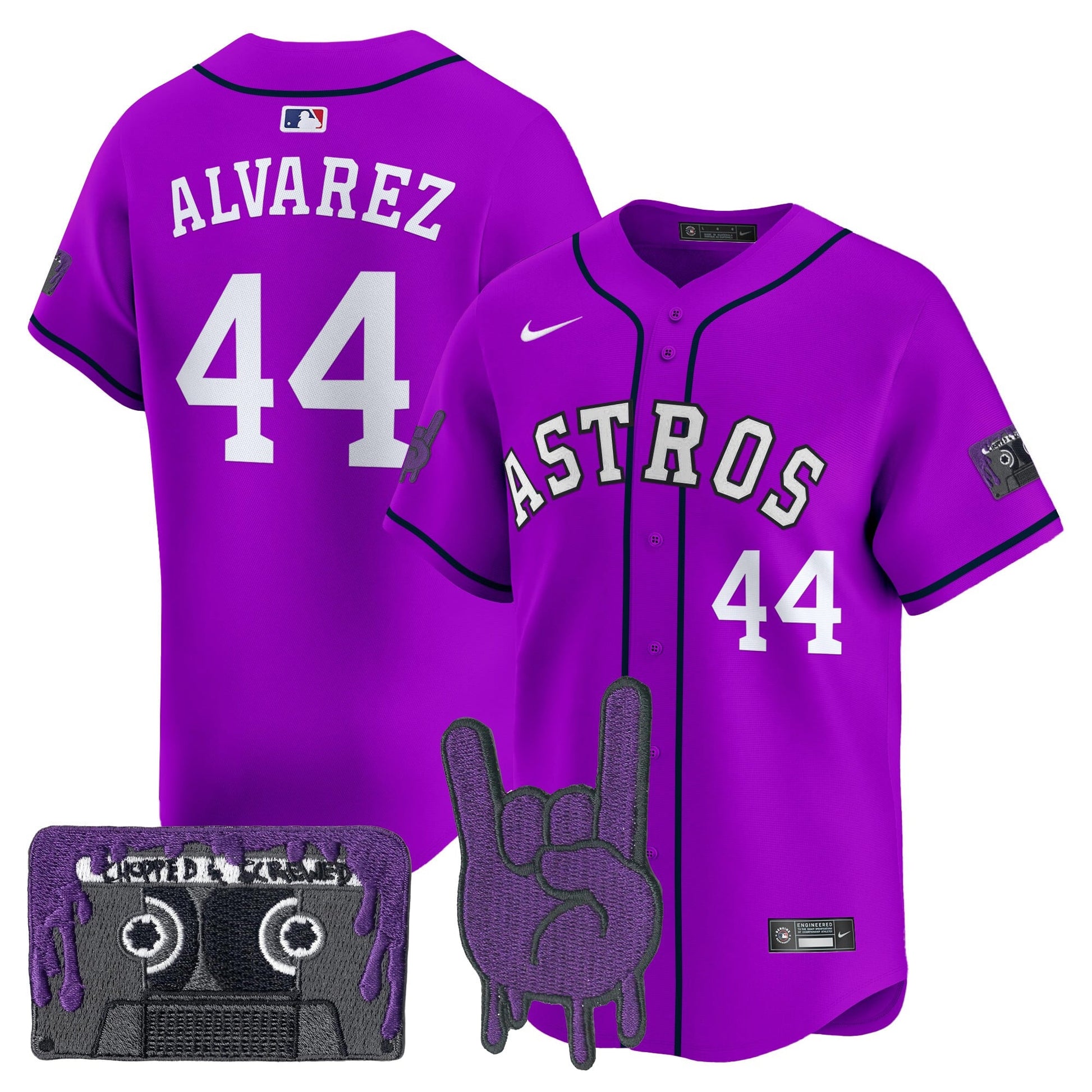 Houston Astros DJ Screw Patch Vapor Premier Limited Jersey - All Stitched