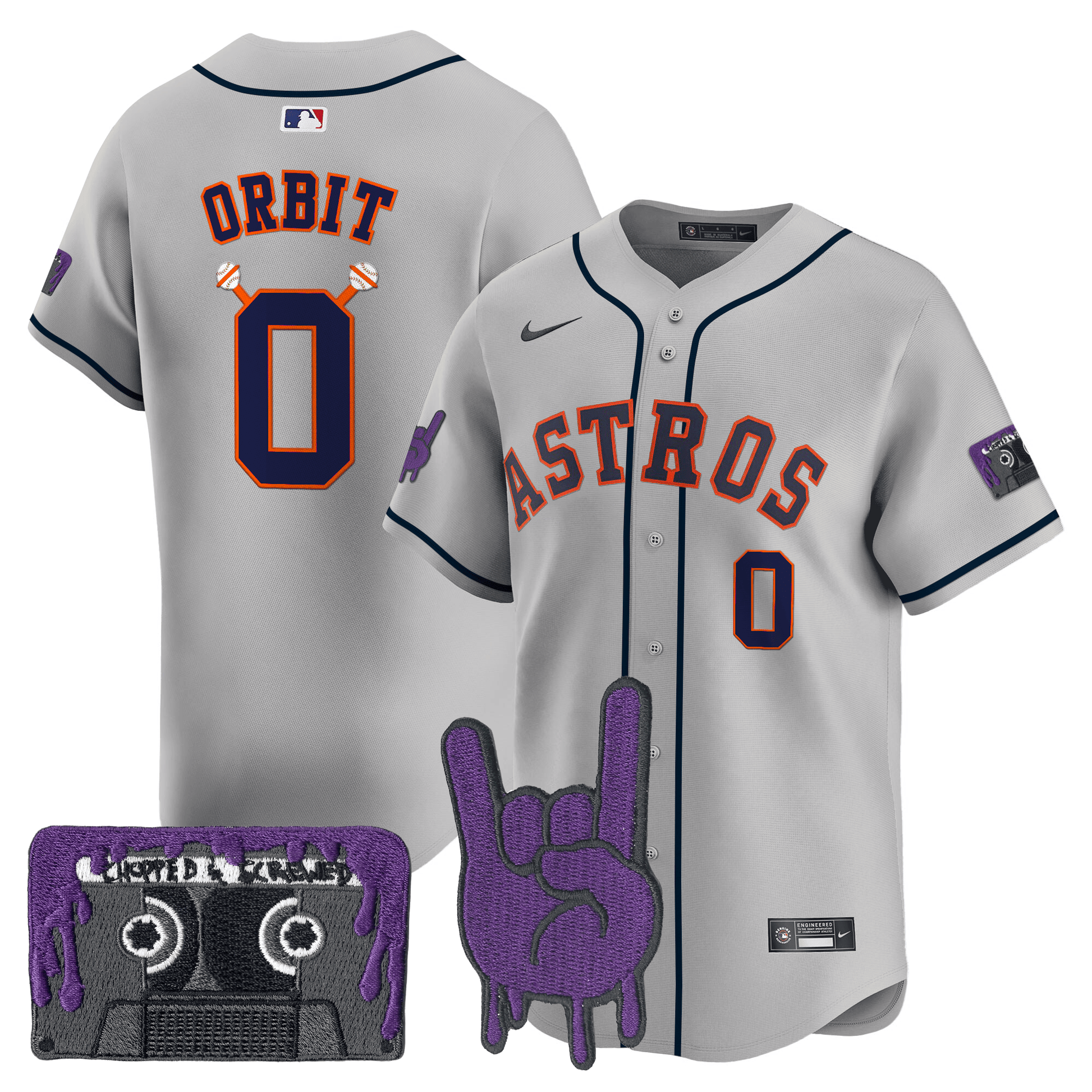 Houston Astros DJ Screw Patch Vapor Premier Limited Jersey - All Stitched
