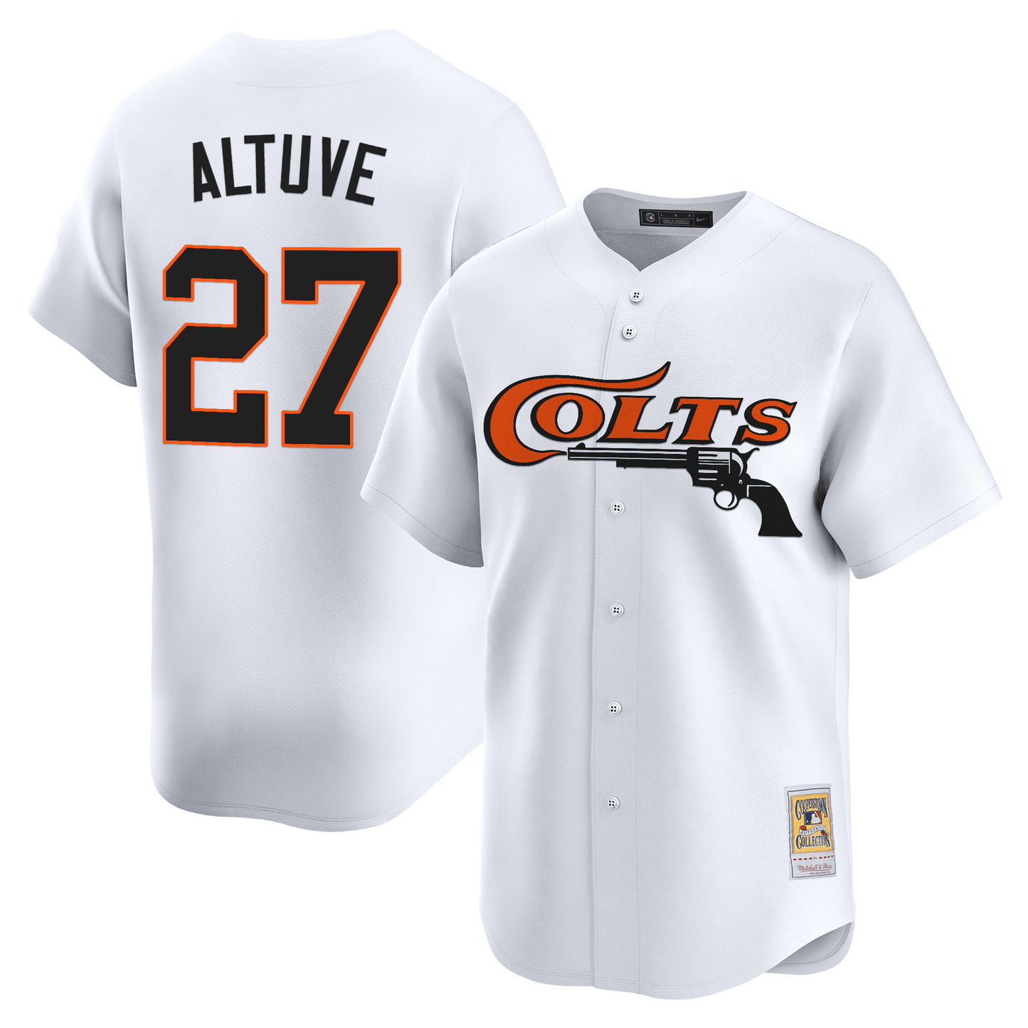 Men's Houston Astros Throwback Vapor Premier Limited Jersey - All Stitched