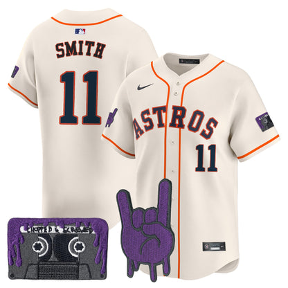 Houston Astros DJ Screw Patch Vapor Premier Limited Jersey - All Stitched