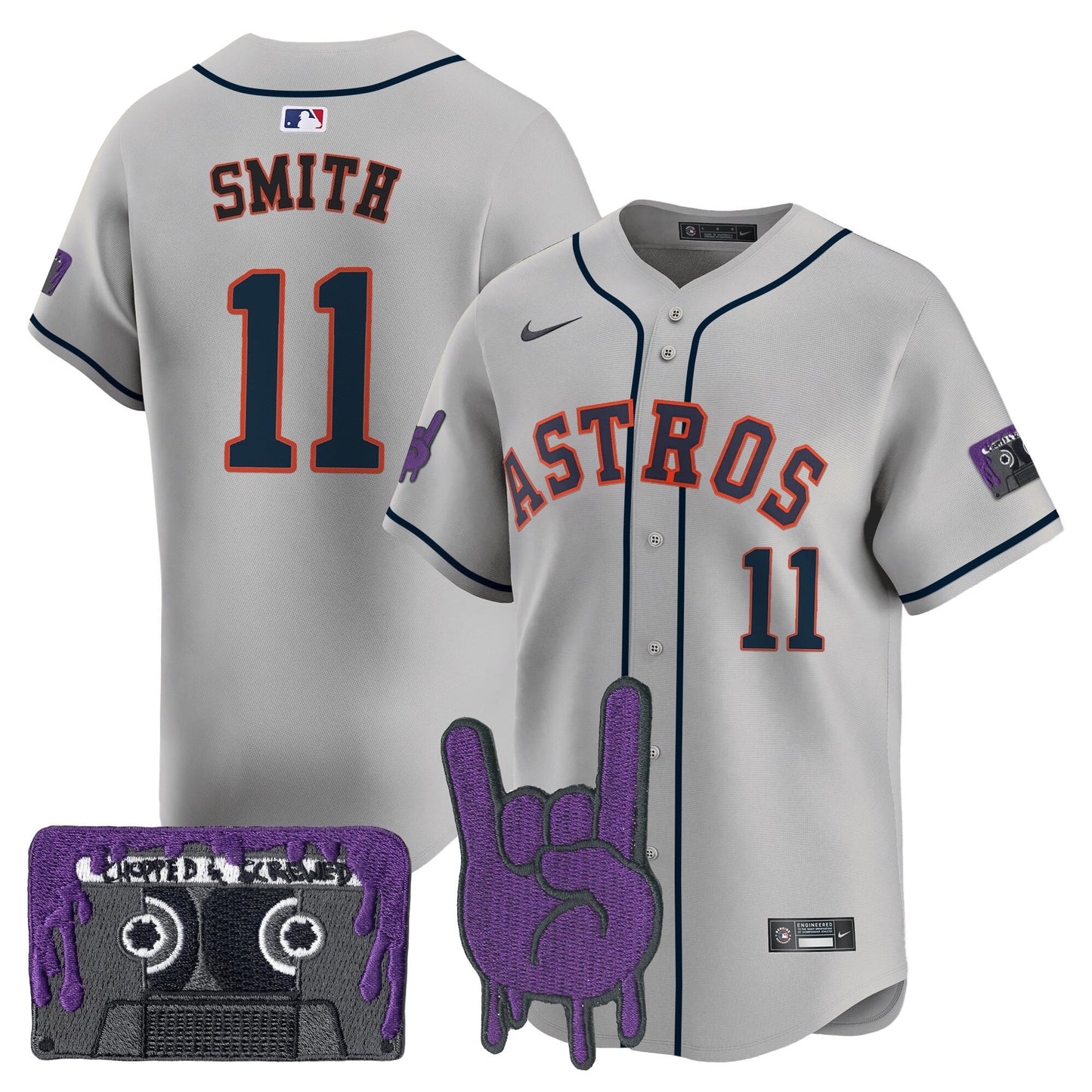 Houston Astros DJ Screw Patch Vapor Premier Limited Jersey - All Stitched