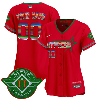 Astros 2025 City Connect Mexico Vapor Premier Limited Custom Jersey - All Stitched