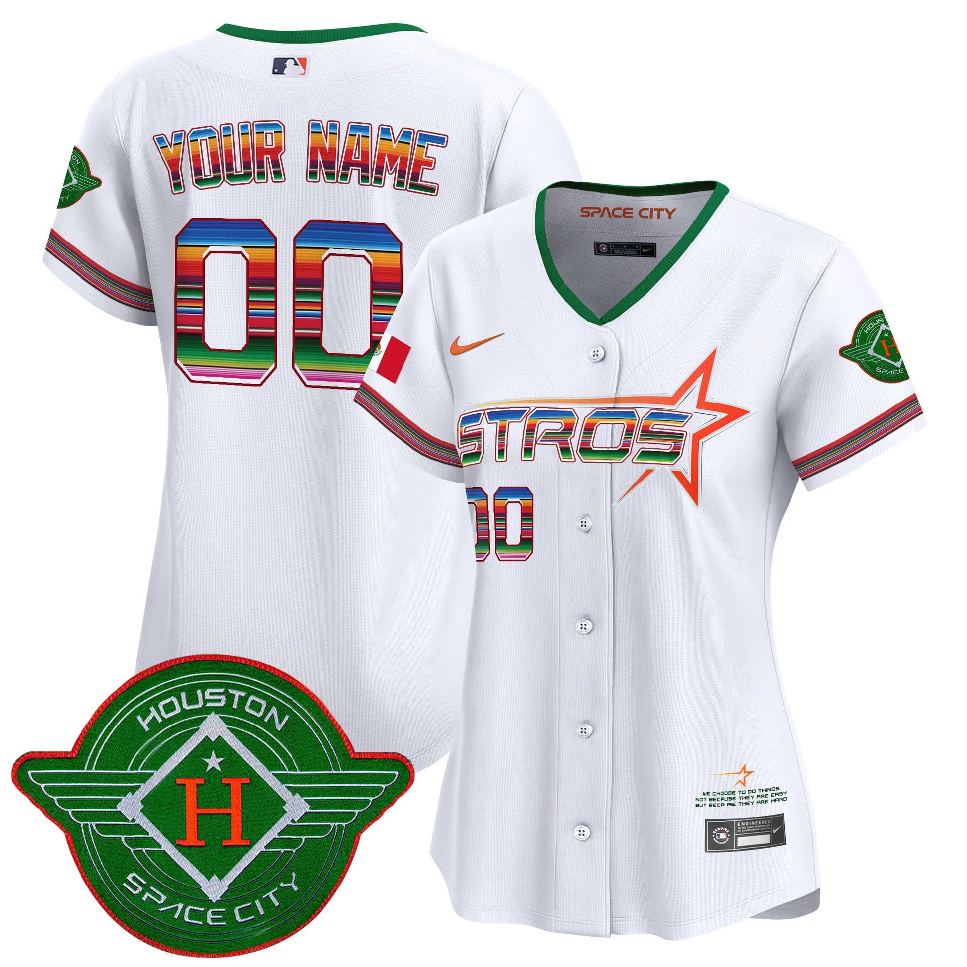 Astros 2025 City Connect Mexico Vapor Premier Limited Custom Jersey - All Stitched