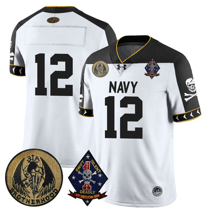 Men's Navy Midshipmen Lacrosse Jolly Rogers Vapor Limited Jersey - All Stitched