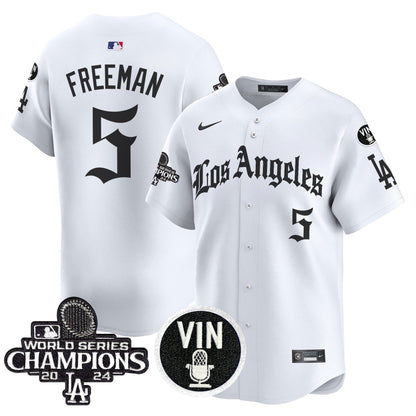 Men's Dodgers 2025 LA Gothic Style Vapor Premier Limited Jersey - All Stitched