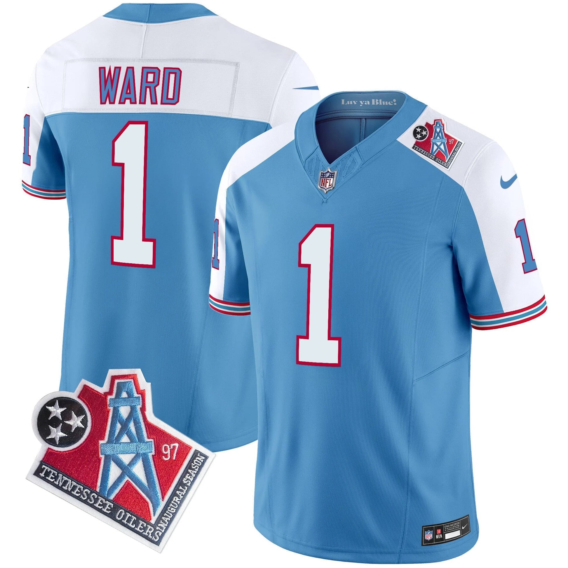 Men's Titans 1997 Throwback Vapor Limited Jersey - All Stitched