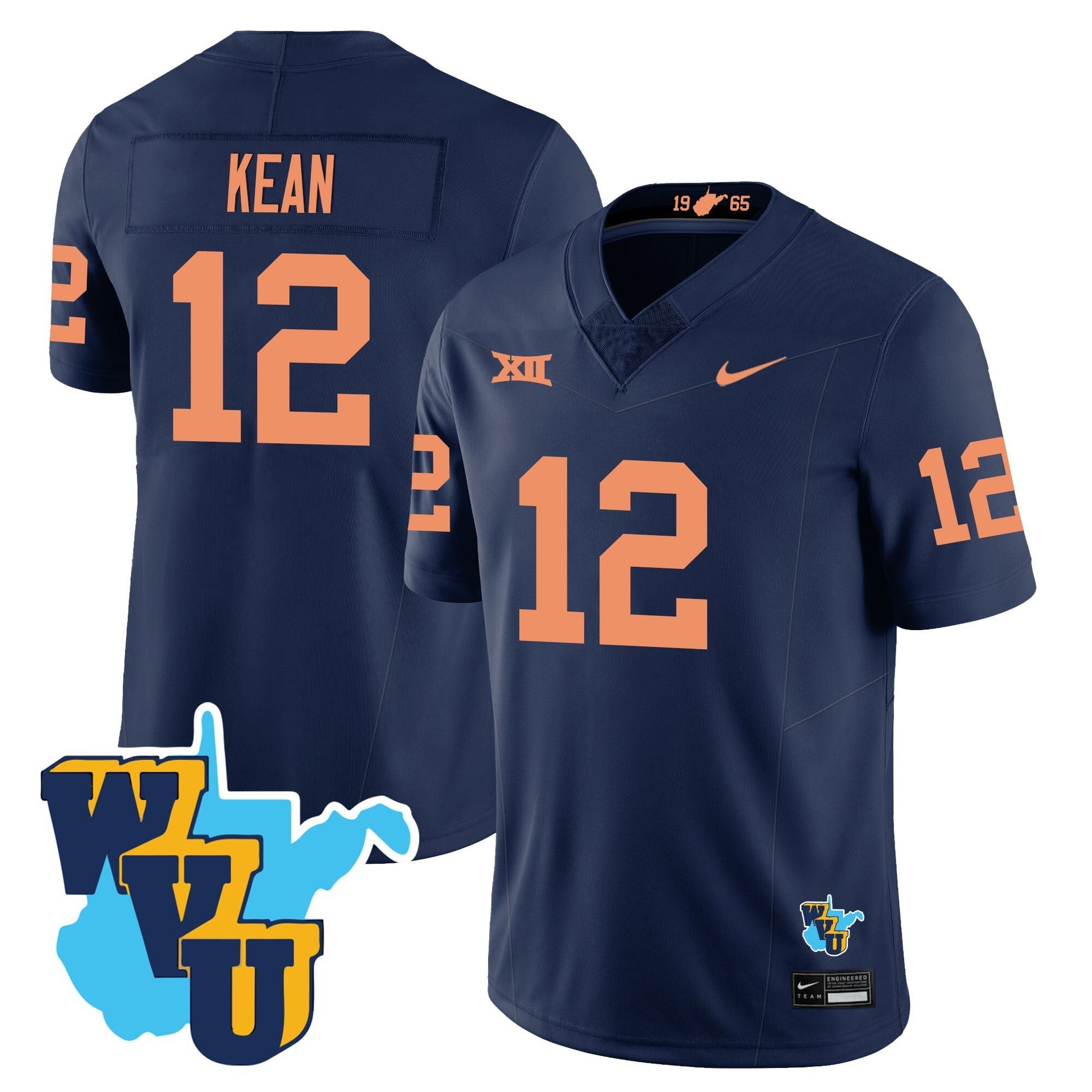 Men's West Virginia Mountaineers 1965-2025 Throwback Jersey - All Stitched