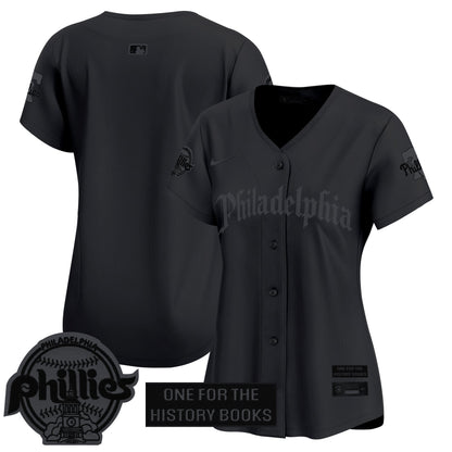 Women's Phillies 'Retro Newspaper Edition' Vapor Premier Limited Jersey - All Stitched
