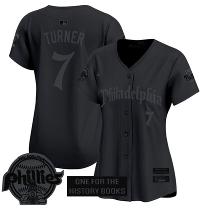 Women's Phillies 'Retro Newspaper Edition' Vapor Premier Limited Jersey - All Stitched