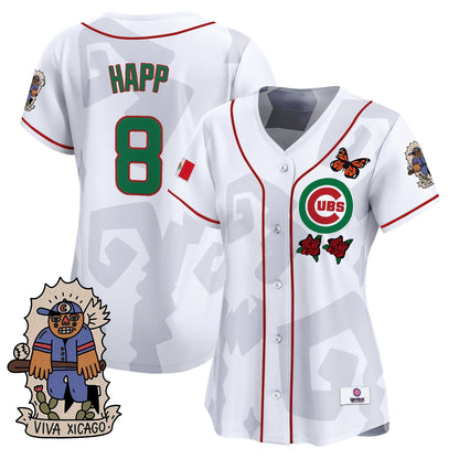Women's 2025 Chicago Cubs Mexican Heritage Vapor Premier Limited Jersey - Stitched