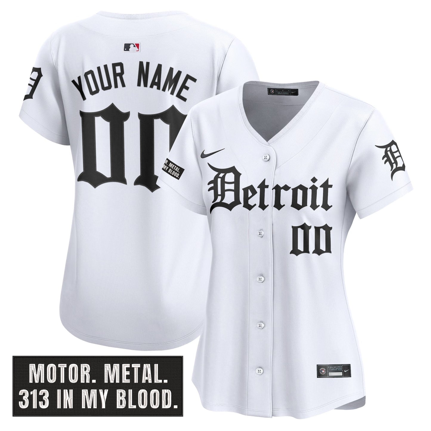 Detroit Tigers 'Motor Gothic Edition' Vapor Premier Limited Custom Jersey - All Stitched