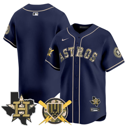Houston Astros Armed Forces Day Vapor Premier Limited Jersey V2 - All Stitched