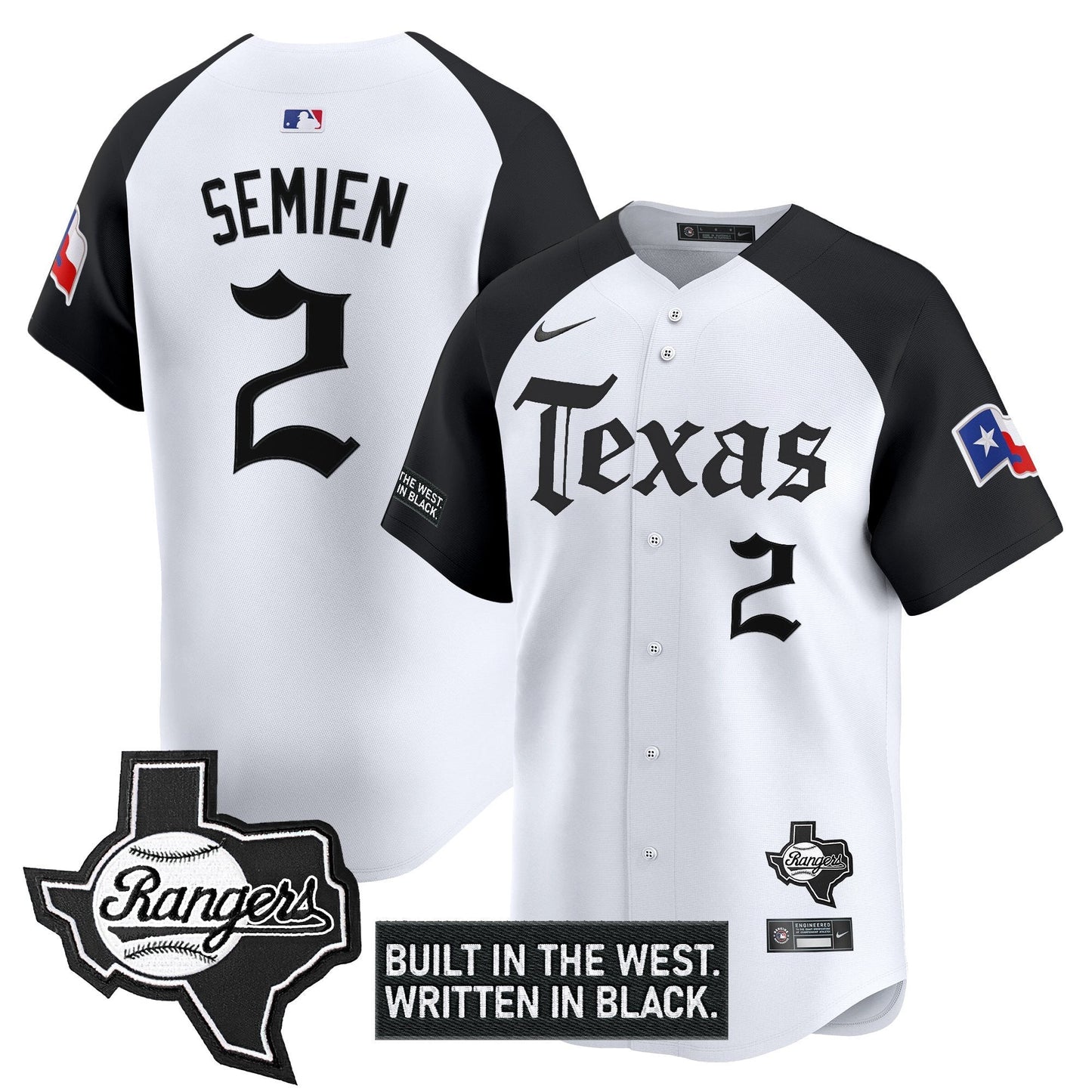 Men's Texas Rangers 'Gothic Frontier Edition' Vapor Premier Limited Jersey - All Stitched
