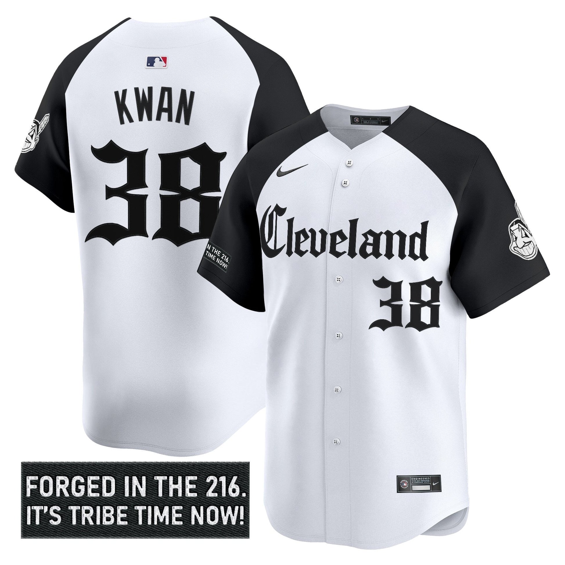 Men's Cleveland Indians 'Gothic Iron Edition' Vapor Premier Limited Jersey - All Stitched