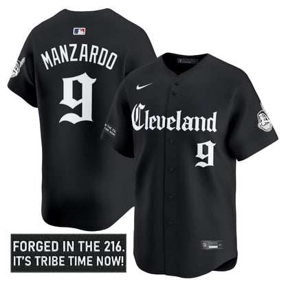 Men's Cleveland Indians 'Gothic Iron Edition' Vapor Premier Limited Jersey - All Stitched