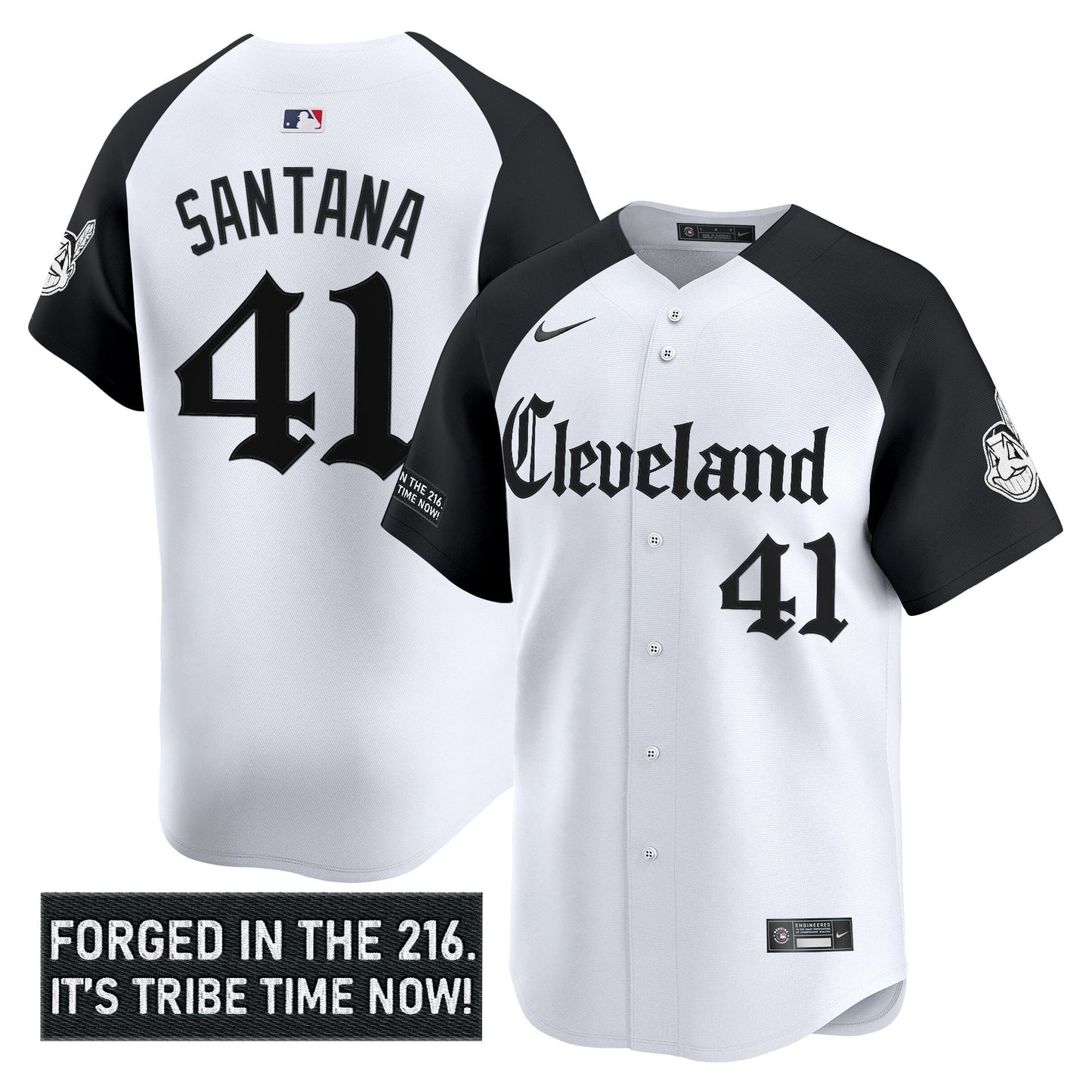 Men's Cleveland Indians 'Gothic Iron Edition' Vapor Premier Limited Jersey - All Stitched