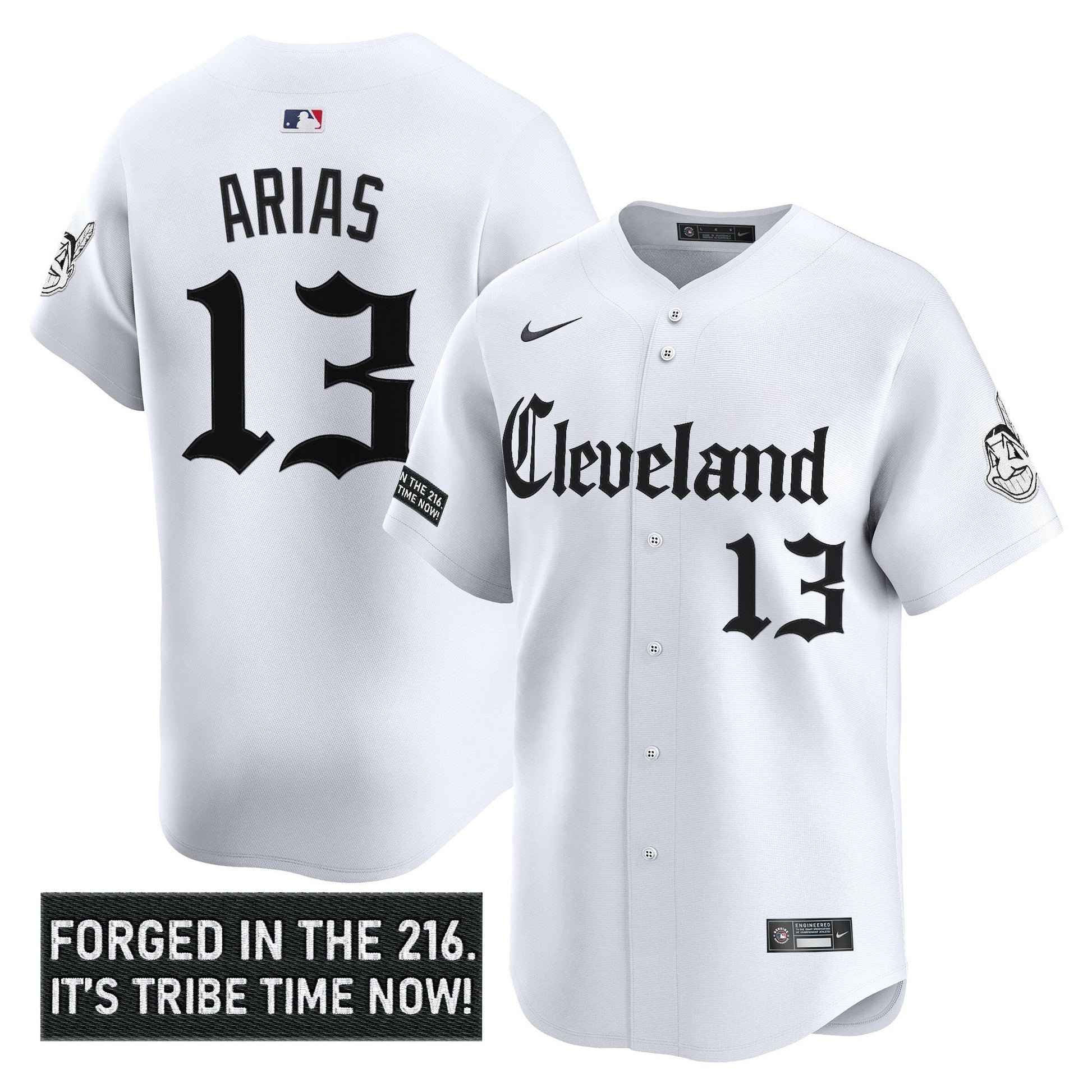 Men's Cleveland Indians 'Gothic Iron Edition' Vapor Premier Limited Jersey - All Stitched