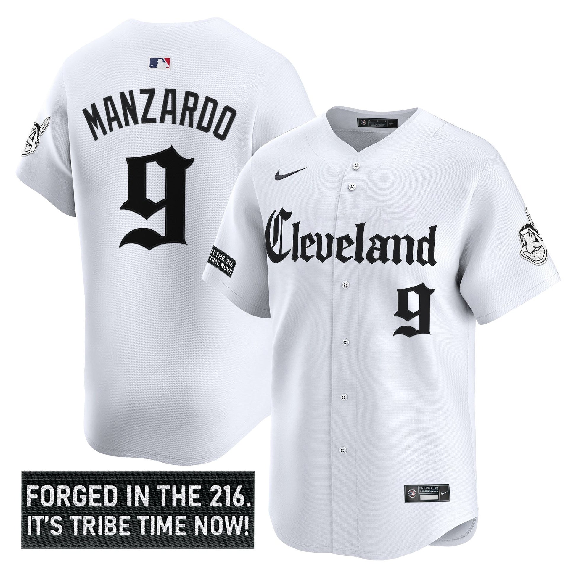 Men's Cleveland Indians 'Gothic Iron Edition' Vapor Premier Limited Jersey - All Stitched