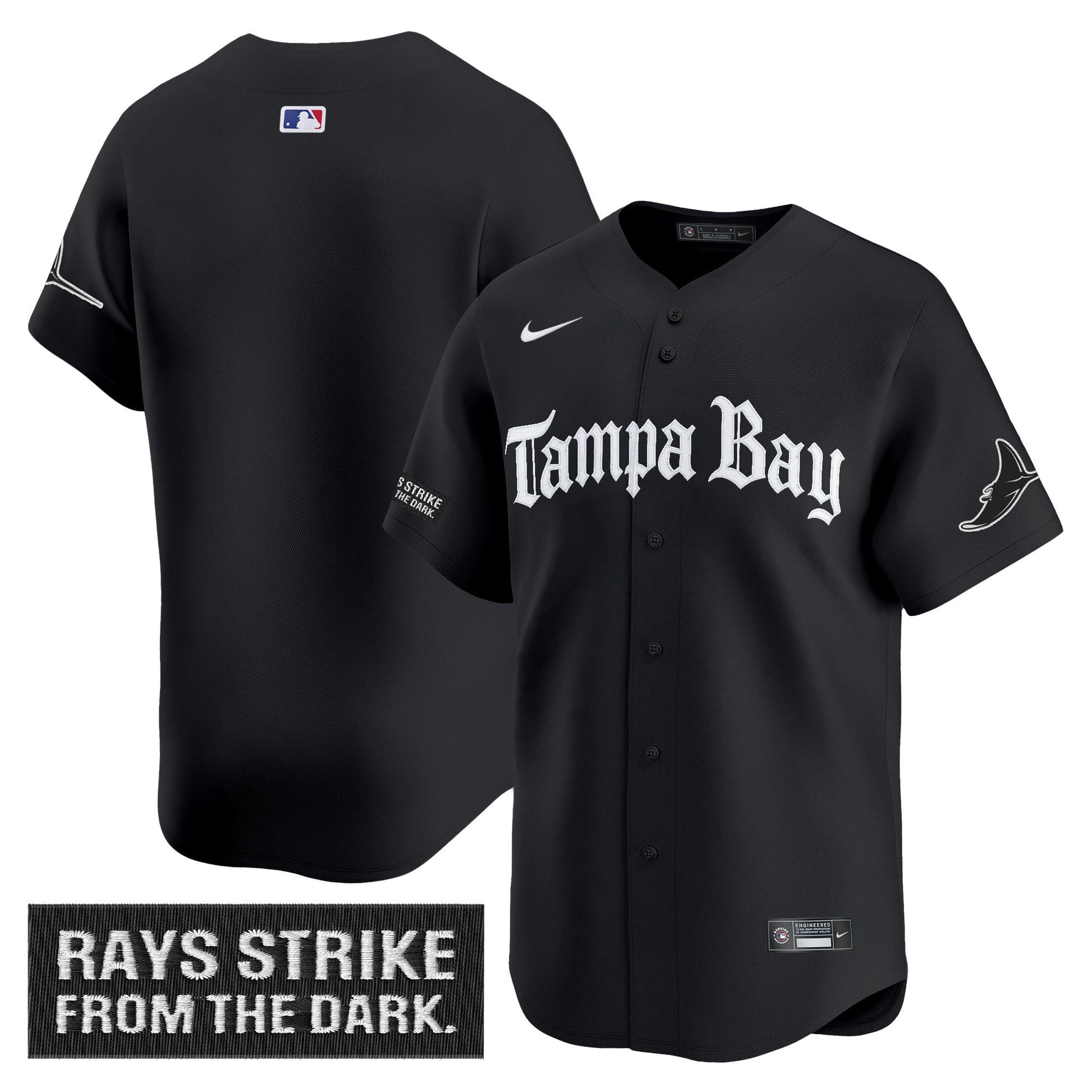 Men's Tampa Bay Rays 'Gothic Deepwater Edition' Vapor Premier Limited Jersey - All Stitched