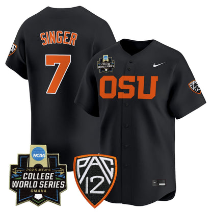 Men's Oregon State Beavers 2025 World Series Vapor Premier Limited Jersey - All Stitched