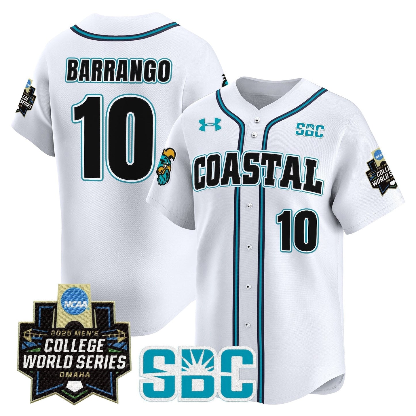 Men's Coastal Carolina Chanticleers 2025 World Series Vapor Premier Limited Jersey - All Stitched