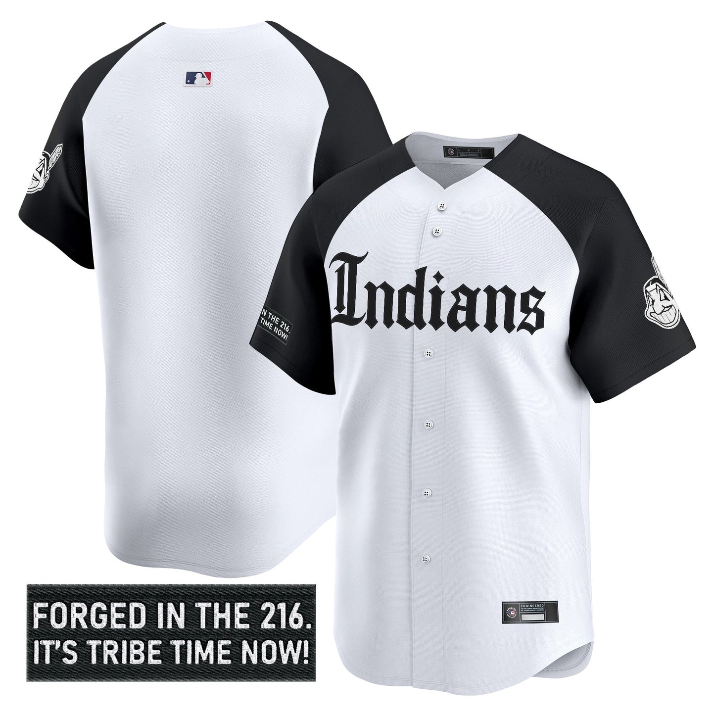 Men's Cleveland Indians 'Gothic Iron Edition' Vapor Premier Limited Jersey V2 - All Stitched