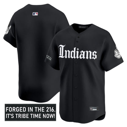 Men's Cleveland Indians 'Gothic Iron Edition' Vapor Premier Limited Jersey V2 - All Stitched