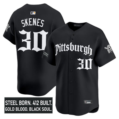 Men's Pittsburgh Pirates 'Gothic Steel City Edition' Vapor Premier Limited Jersey - All Stitched