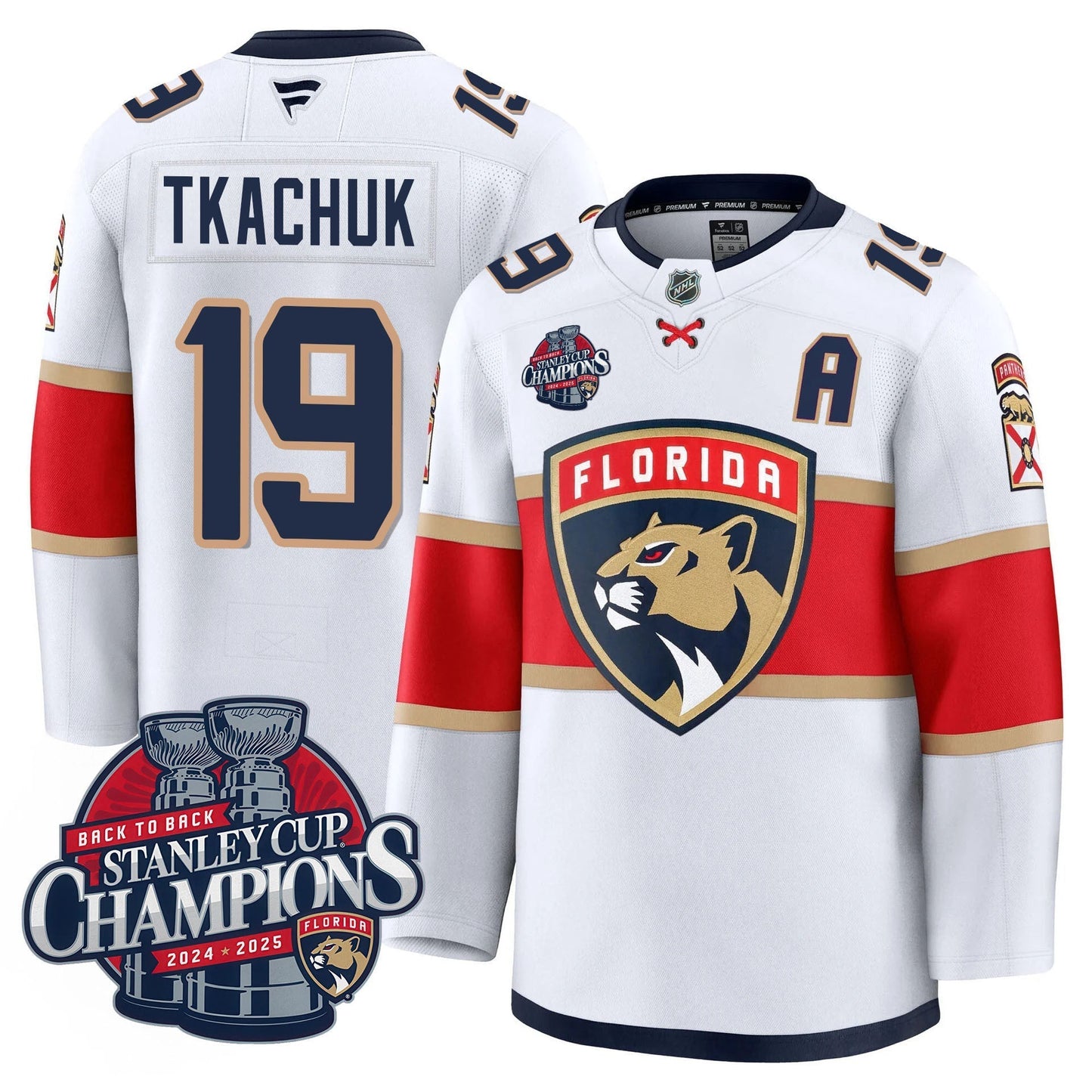 FLA 2025 Stanley Cup B2B Champions Jersey N1 - All Stitched