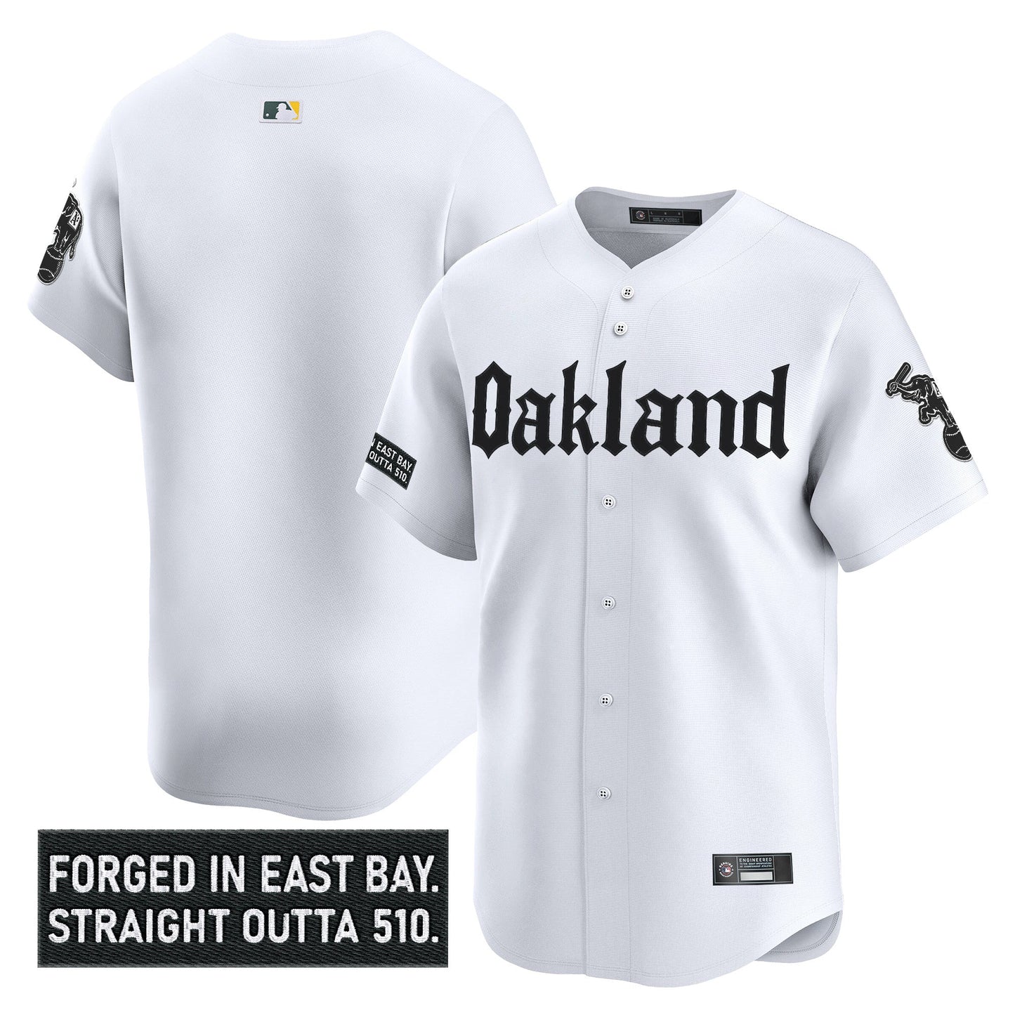 Men's Oakland Athletics 'Gothic East Bay Edition' Vapor Premier Limited Jersey - All Stitched