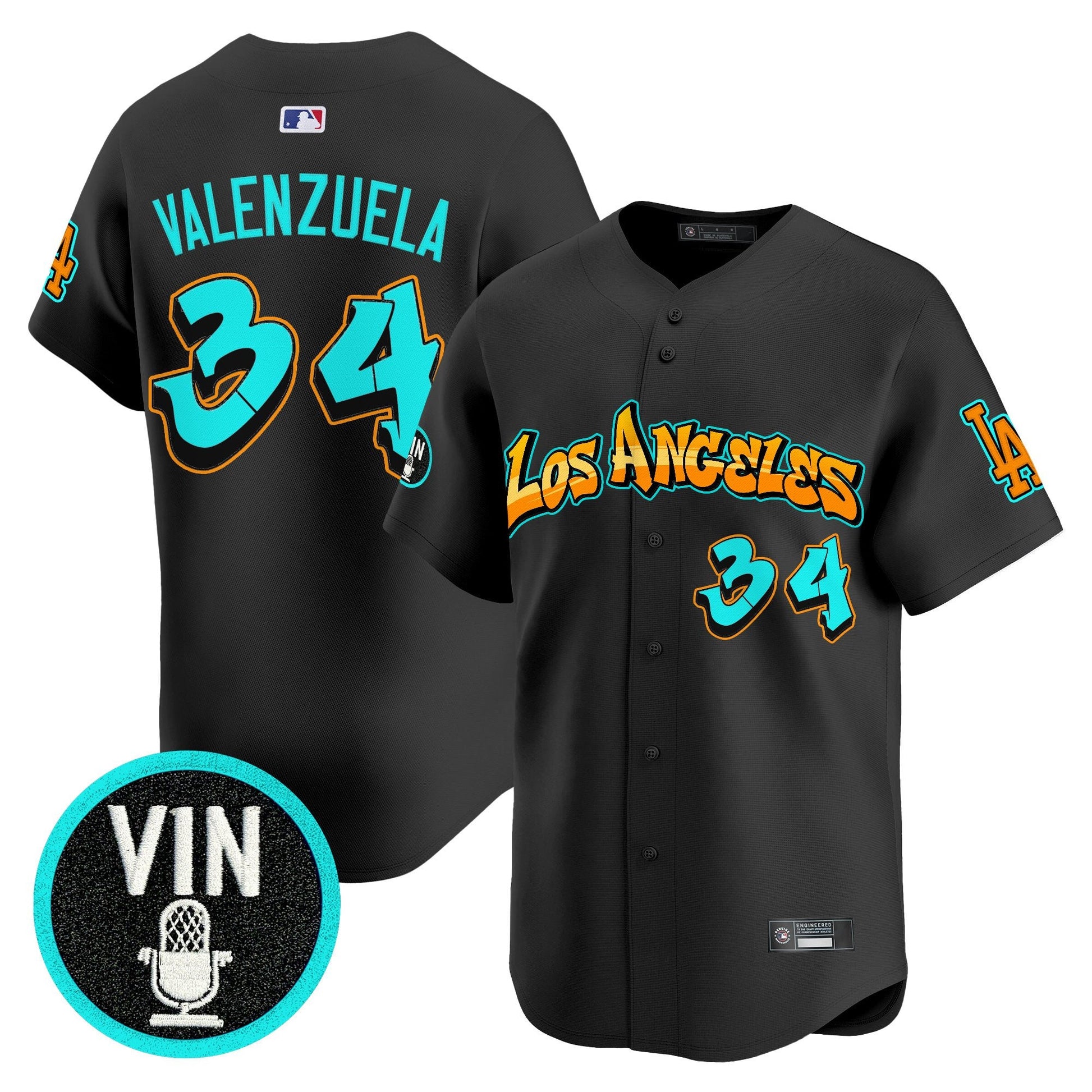 Men's Los Angeles Dodgers 'Graffiti Street Style Edition' Vapor Premier Limited Jersey - All Stitched