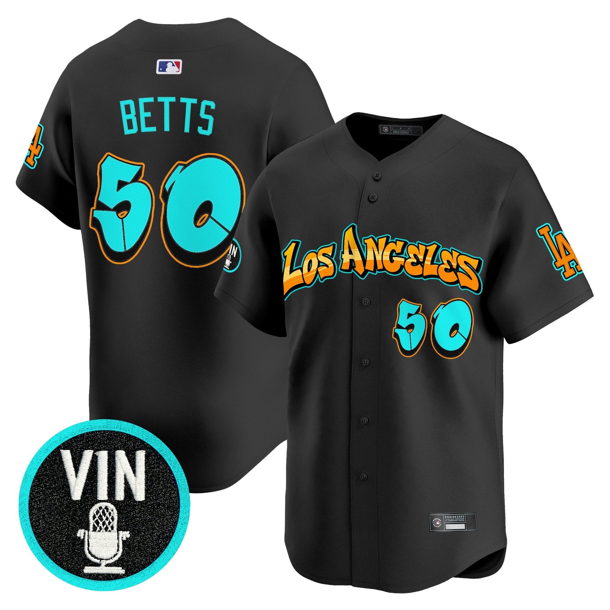 Men's Los Angeles Dodgers 'Graffiti Street Style Edition' Vapor Premier Limited Jersey - All Stitched
