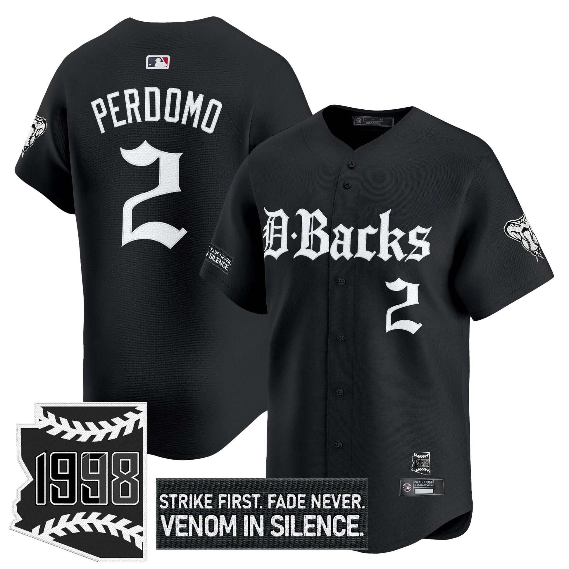 Men's Arizona Diamondbacks 'Gothic Desert Fang Edition' Vapor Premier Limited Jersey V2 - All Stitched